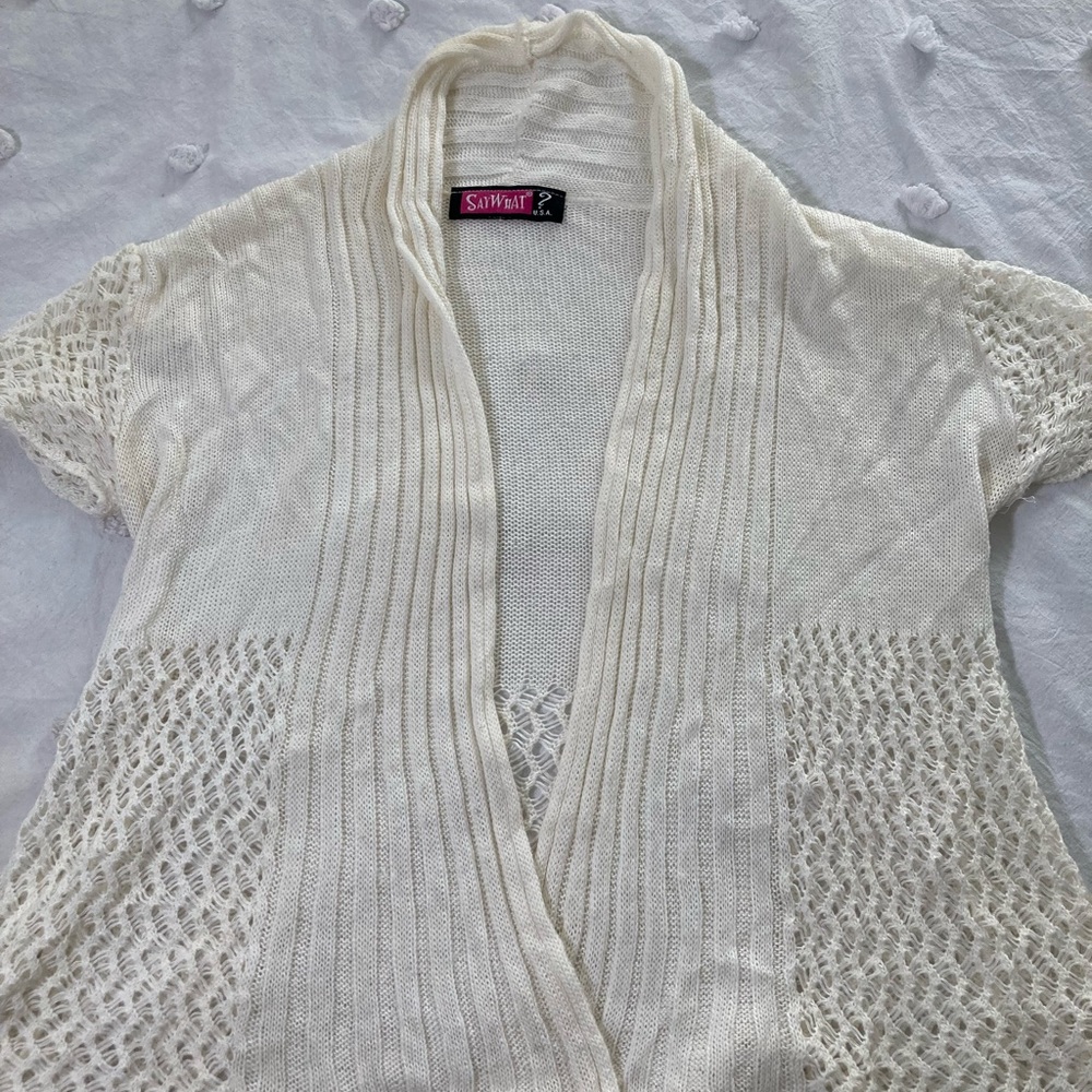 Cream cardigan